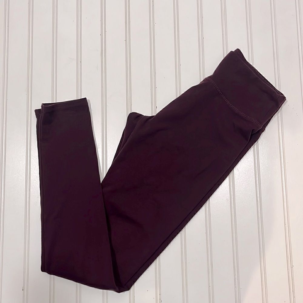 Aerie maroon mid rise leggings